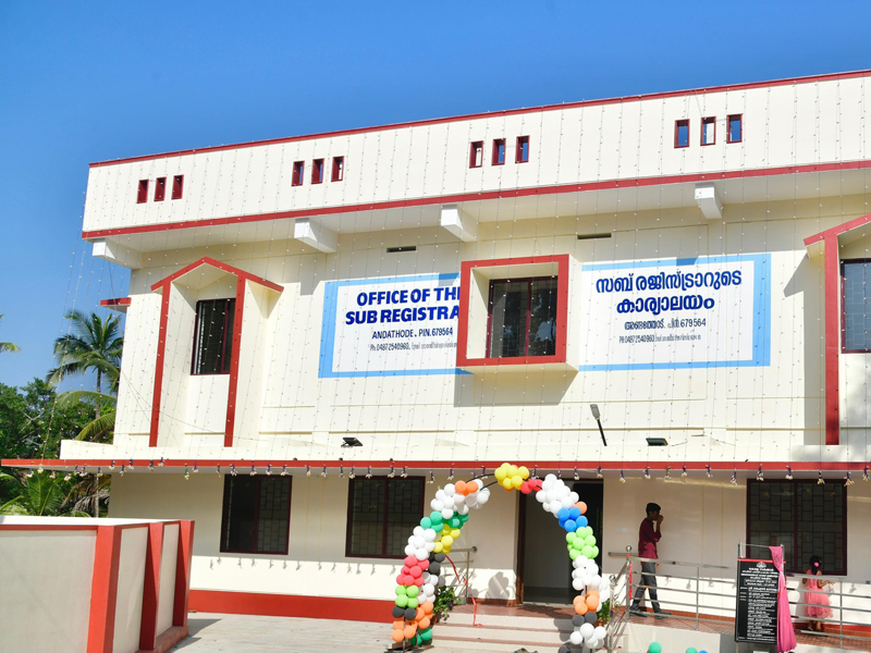 Sub-Registrar's Office Andadot handed over the new building to Nadu